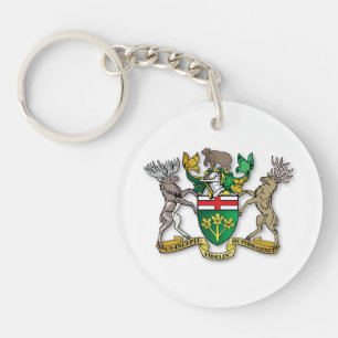Ontario coat of arms key ring