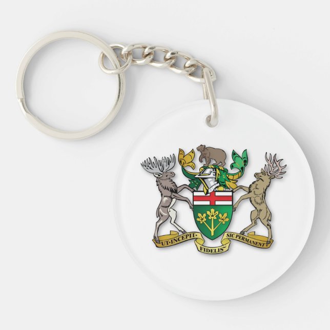 Ontario coat of arms key ring (Front)