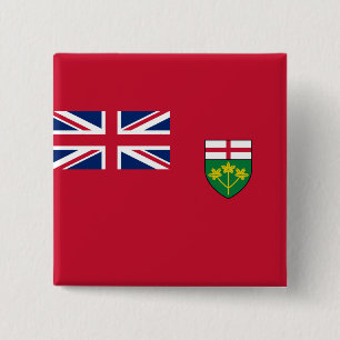 Ontario Flag 15 Cm Square Badge