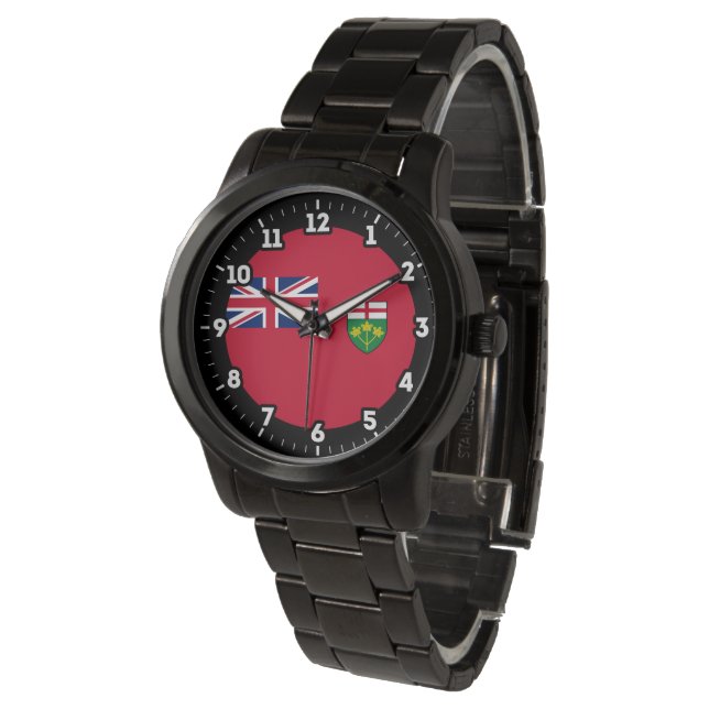 Ontario Flag Graphic Dial Watch (Angled)