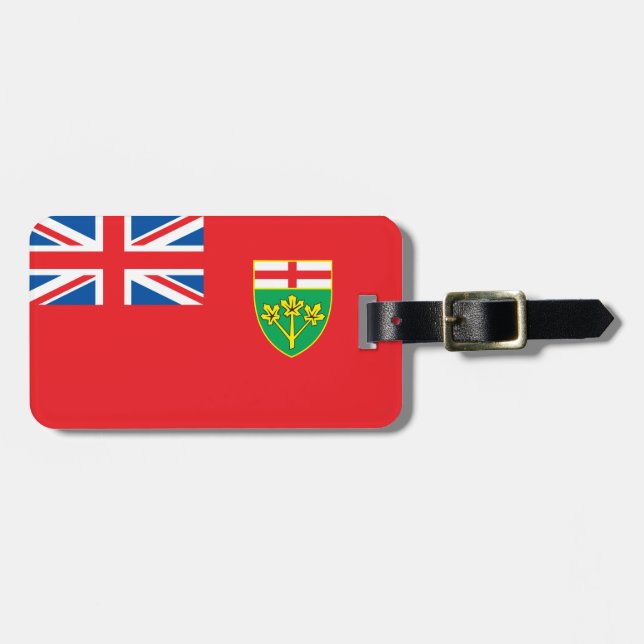 Ontario flag luggage tag (Front Horizontal)