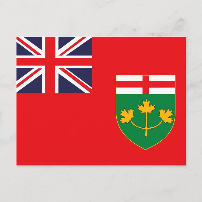 ONTARIO FLAG POSTCARD (Front)