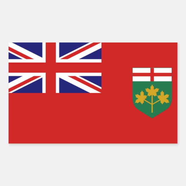 Ontario Flag Rectangular Sticker (Front)