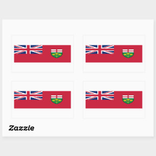 Ontario Flags Graphic Rectangular Sticker