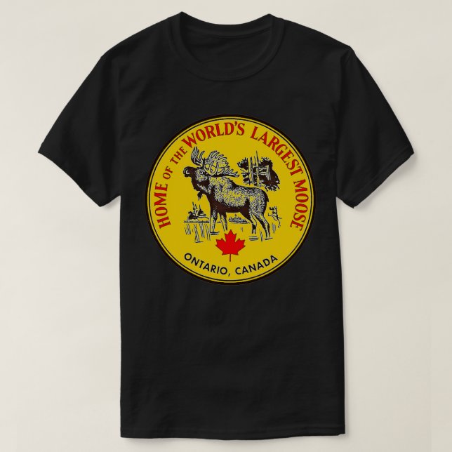 Ontario Moose Vintage Travel T-Shirt (Design Front)