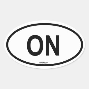 Ontario "ON" Oval Sticker