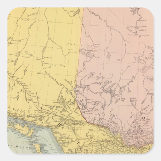 Ontario, Quebec Square Sticker (Front)