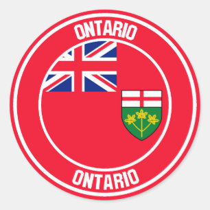 Ontario Round Emblem Classic Round Sticker