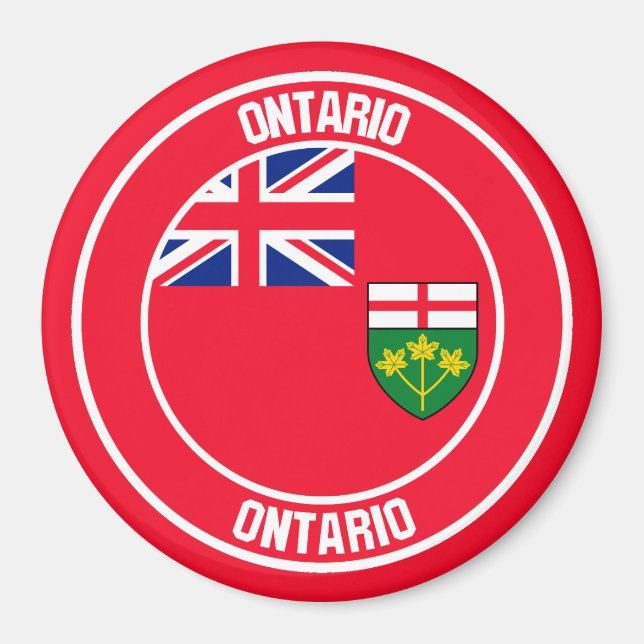 Ontario Round Emblem Magnet (Front)