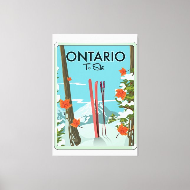 Ontario To Ski Canvas Print (Front)