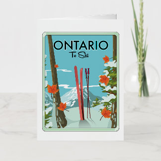 Ontario To Ski Foil Greeting Card