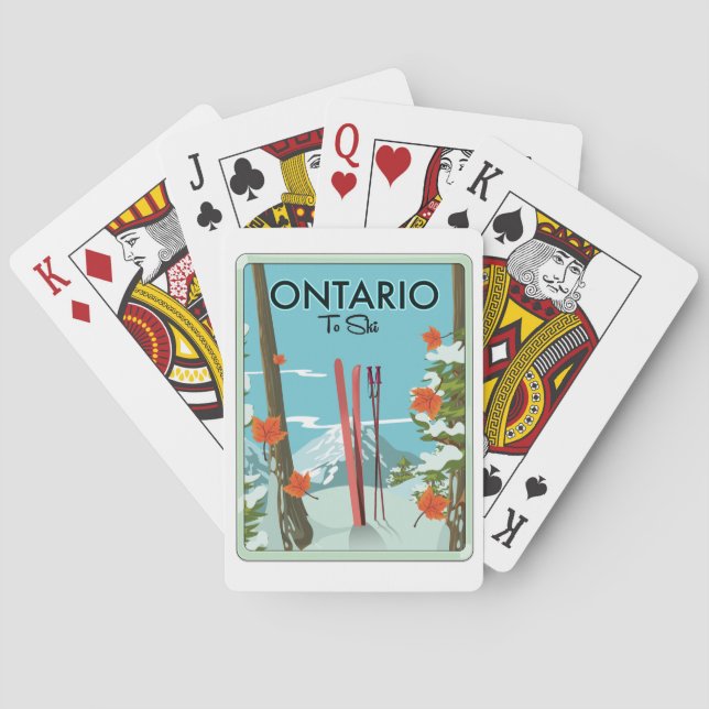 Ontario To Ski Playing Cards (Back)