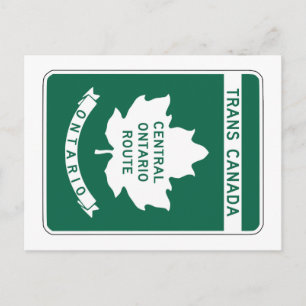 Ontario, Trans-Canada Highway Sign Postcard