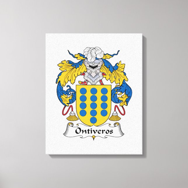 Ontiveros Family Crest Canvas Print (Front)