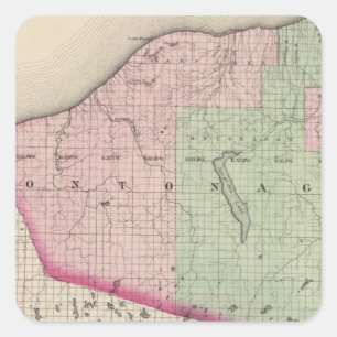 Ontonagon County Michigan Square Sticker