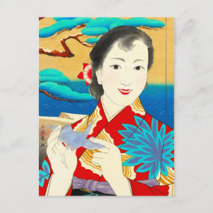 Onuma Chiyuki Japanese Girls Month by Month New Postcard