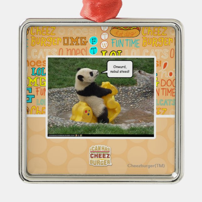 Onwurd, nobul steed! metal tree decoration (Front)