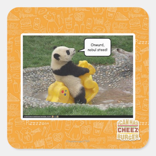 Onwurd, nobul steed! square sticker (Front)