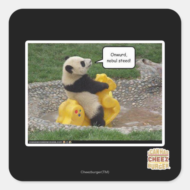 Onwurd, nobul steed! square sticker (Front)