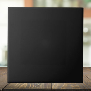 Onyx Black Solid Colour Classic Elegant Tile