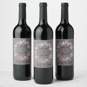 Onyx Black Velvet Chalkboard Grunge Vintage Wine Label