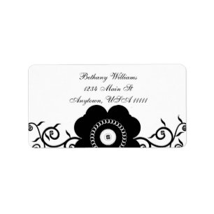 Onyx Bloom Address Label