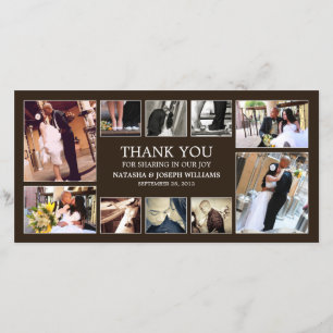 ONYX COLLAGE   WEDDING THANK YOU CARD