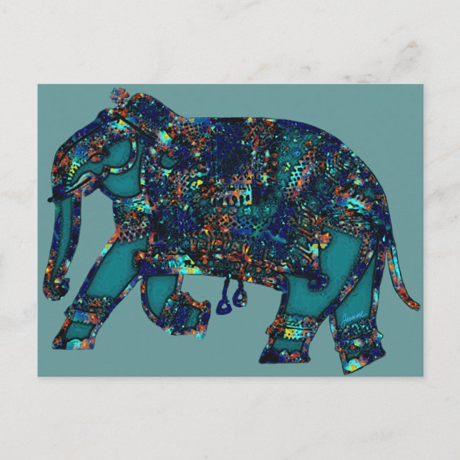 Onyx Elephant Postcard (Front)