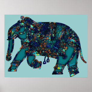 Onyx Elephant Poster