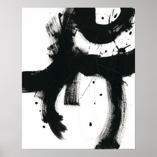 Onyx Gesture - Black Paint Strokes Poster