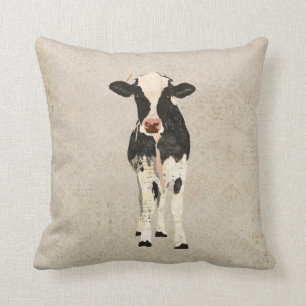 Onyx & Ivory Cow MoJo Pillow