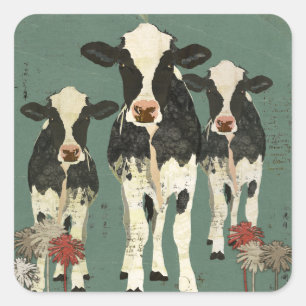 Onyx & Ivory Cows Sticker