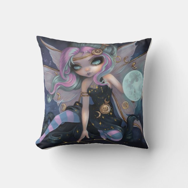 Onyx Moonshadow Throw Pillow (Front)