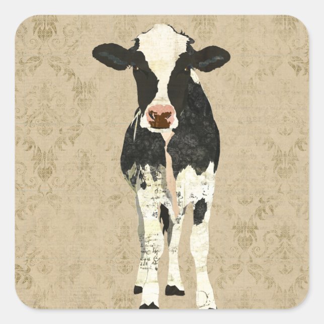 Onyx & Pearl Cow  Sticker (Front)