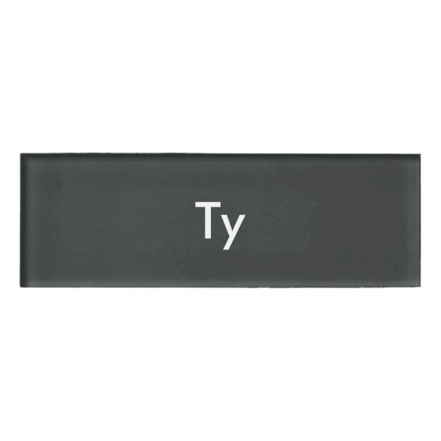 Onyx Personalised Template Name Tag (Front)