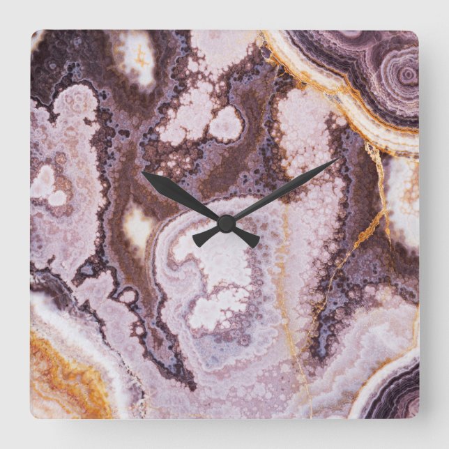 Onyx Stone Pattern Acrylic Wall Clock (Front)