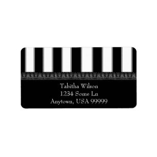 Onyx Stripe Address Label