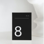 Onyx Tuxedo Simple Plain Modern Premium Elegant Table Number<br><div class="desc">*part of a collection</div>