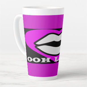 OO La La design pink and black beauty theme French Latte Mug
