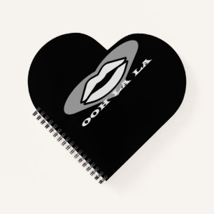 OO La La design pink and black beauty theme French Notebook