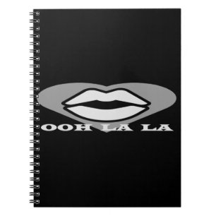 OO La La design pink and black beauty theme French Notebook