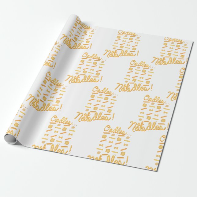 Oodles of Noodles Wrapping Paper (Unrolled)