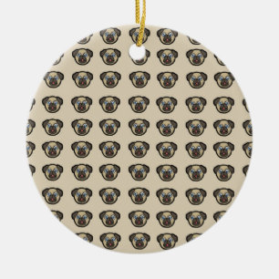 Oodles of Pugs Ceramic Tree Decoration