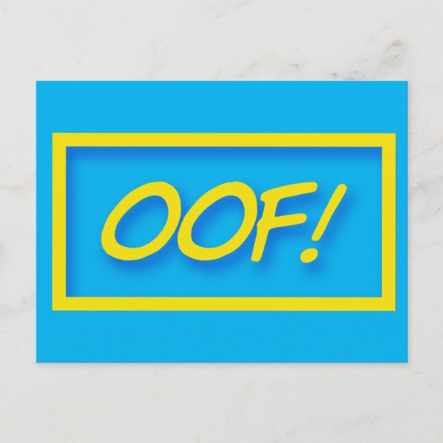 oof! Gamer saying quote Postcard (Front)