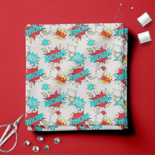 OOF! POW!  💥🦸 Pop Art Comic Book Fabric