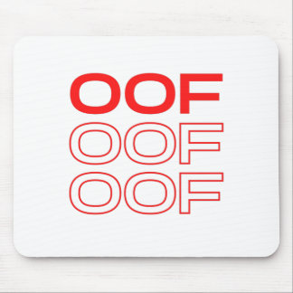 Oof Roblox Funny Meme Red Font Mouse Mat