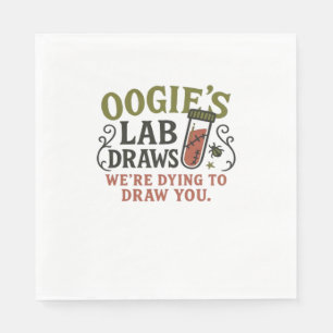 Oogie’s Lab Draws – Funny Halloween Phlebotomist & Napkin