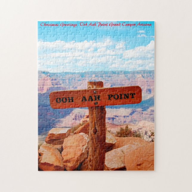 Ooh Aah Point Grand Canyon. Christmas Greetings Jigsaw Puzzle (Vertical)