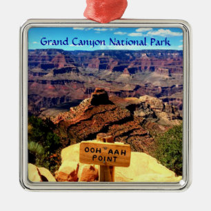 Ooh Aah Point Grand Canyon National Park Metal Tree Decoration