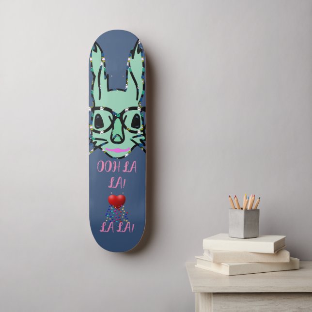 Ooh La La Bunny Rabbit  Skateboard (Wall Art)